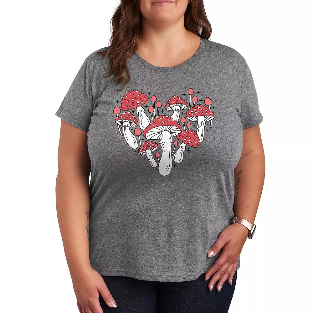Plus Mushroom Heart Graphic Tee, Women's,  Product Image