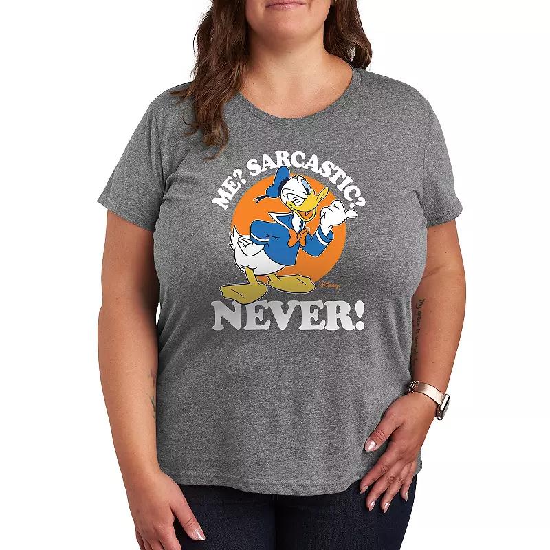 Disney's Donald Duck Me Plus Sarcastic Never Graphic Tee, Women's,  Product Image