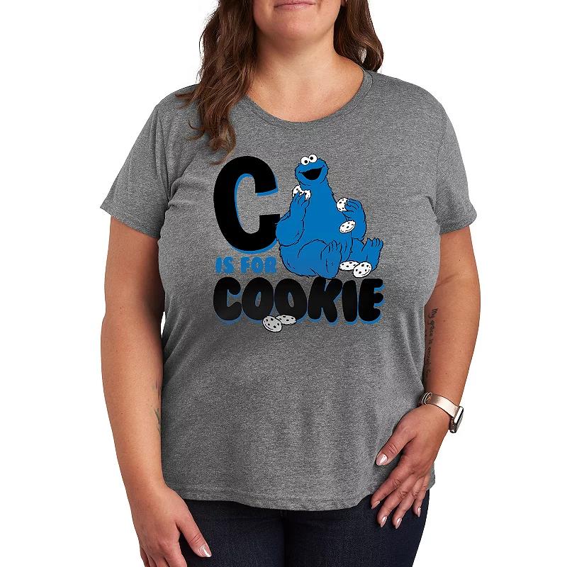 Plus Sesame Street C Is For Cookie Graphic Tee, Women's,  Product Image