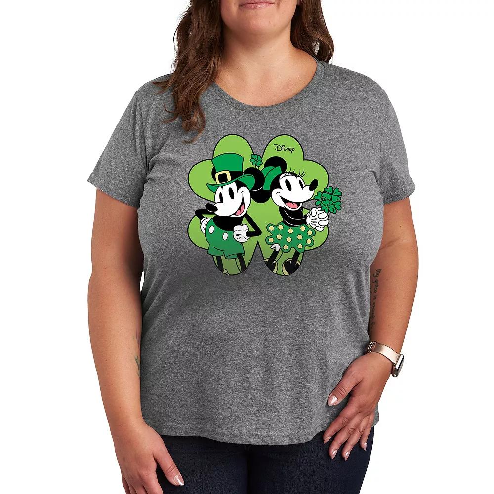 Disney's Mickey & Minnie Mouse Plus Shamrock Graphic Tee, Women's,  Product Image