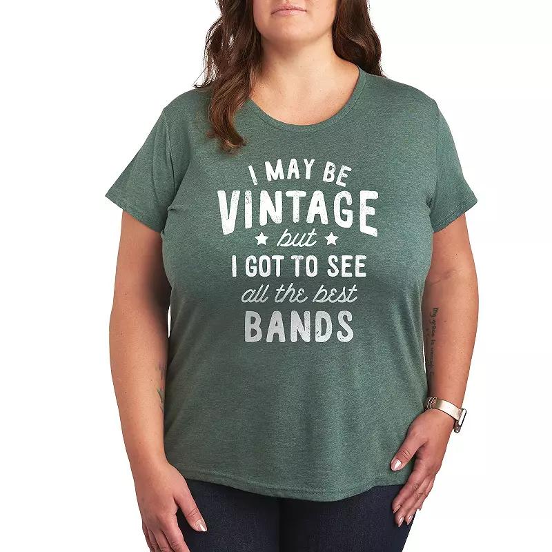 Plus I May Be Vintage Best Bands Graphic Tee, Women's,  Product Image