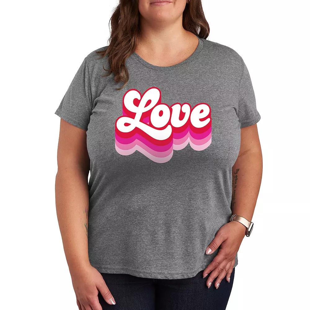 Plus Retro Love Graphic Tee, Women's,  Product Image