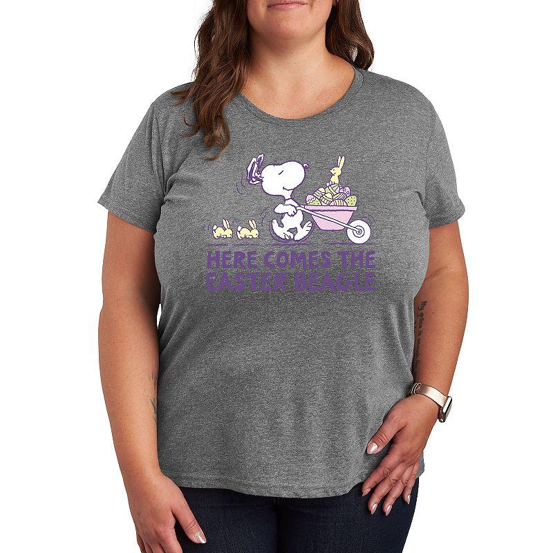 Plus Peanuts Snoopy Easter Beagle Graphic Tee, Women's,  Product Image
