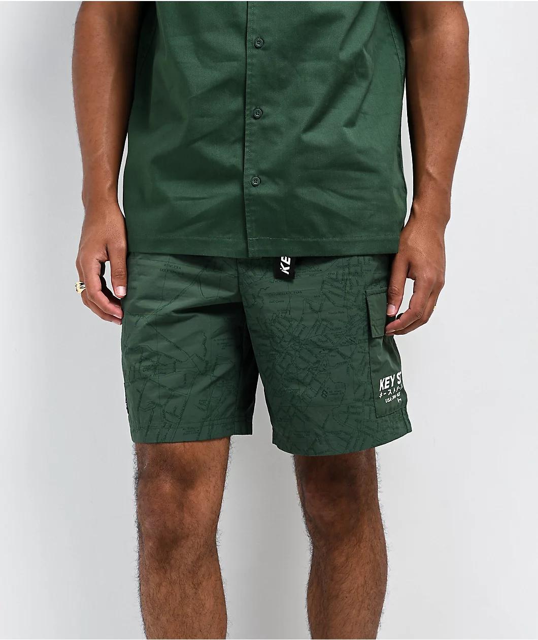 Key Street Road Map Green Board Shorts Product Image