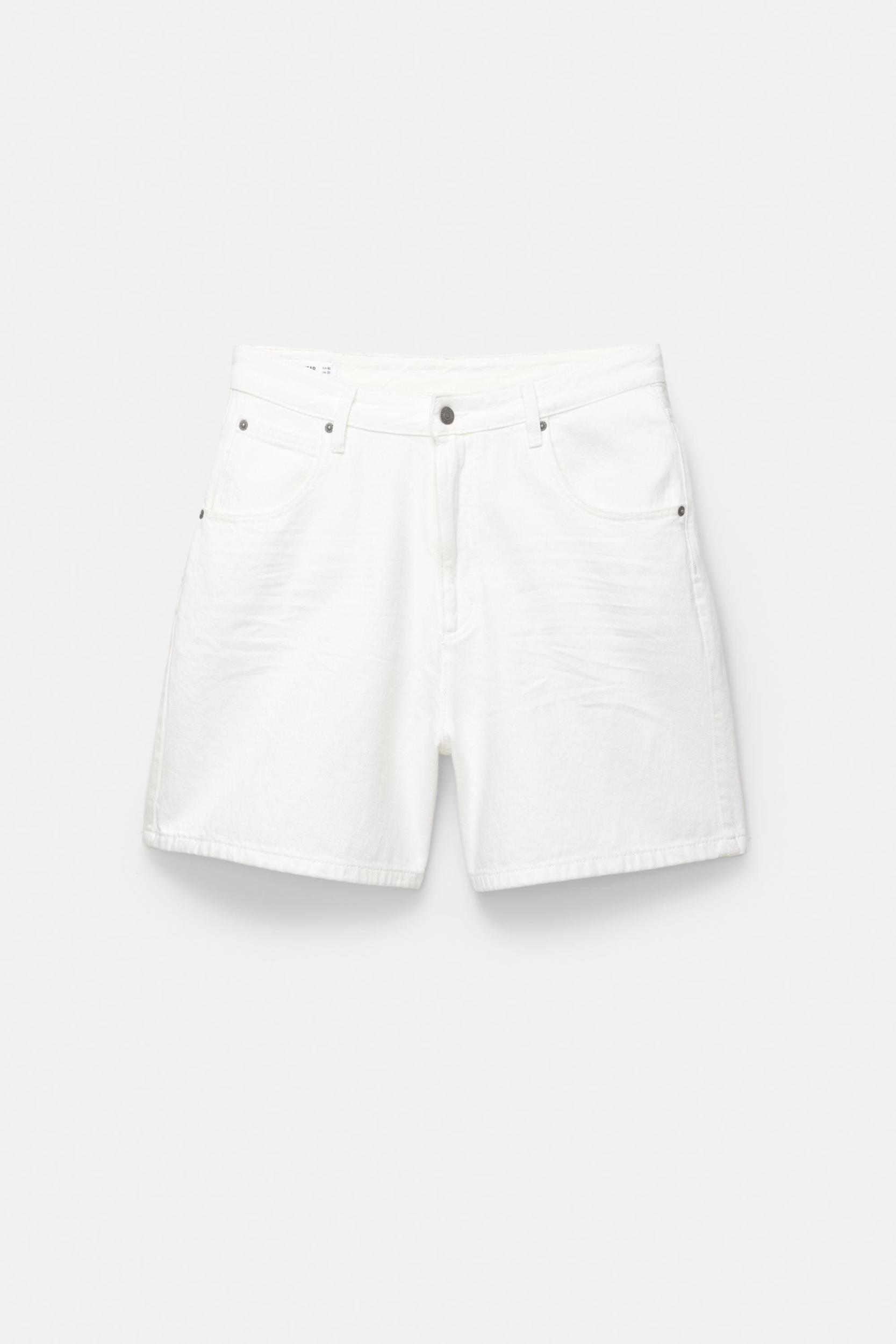 Denim short fit Bermuda shorts Product Image