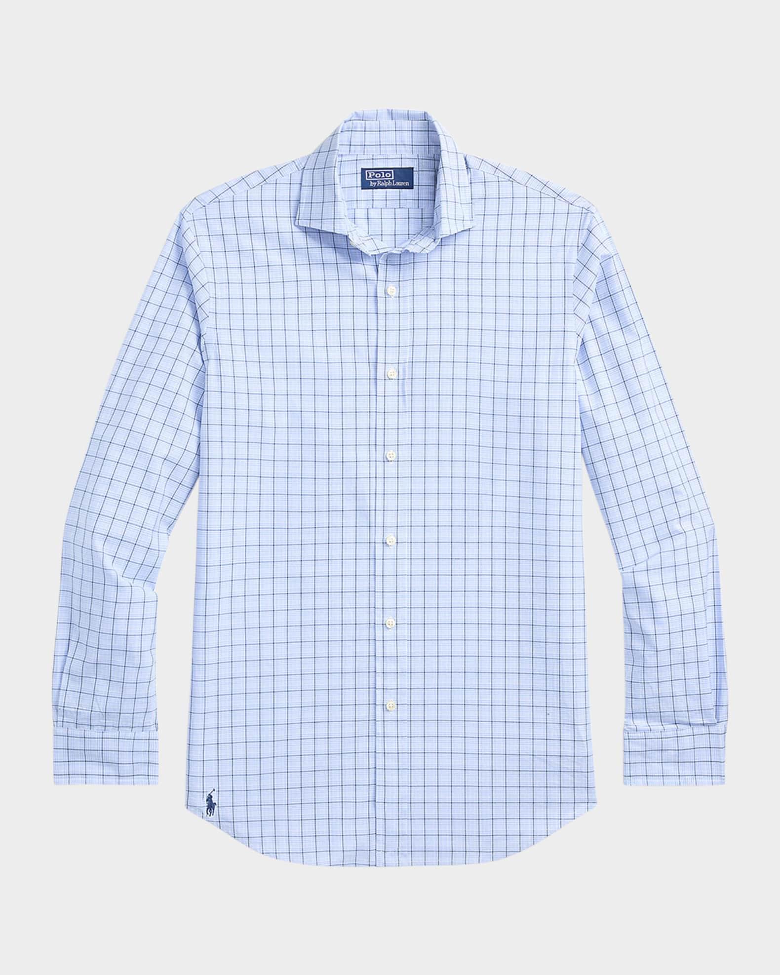 Mens Classic Fit Checked Poplin Shirt Product Image