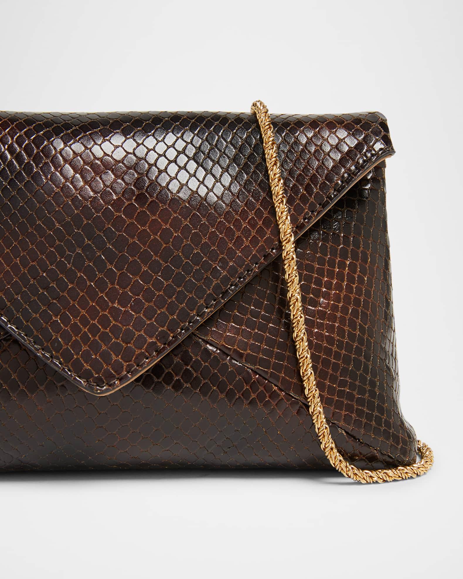 Small Embossed Leather Envelope Clutch Bag Product Image