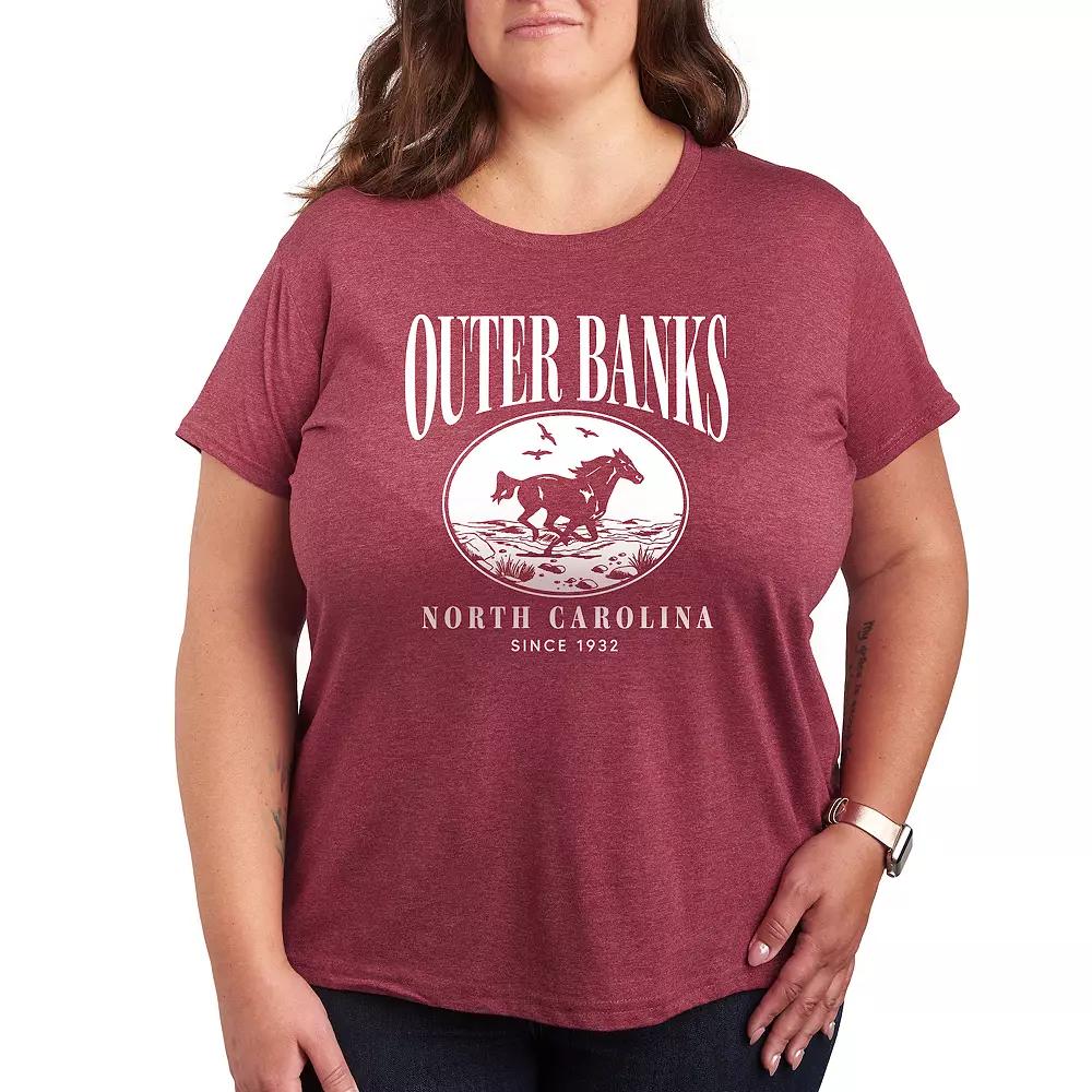 Plus Outer Banks Running Horse Graphic Tee, Women's,  Product Image