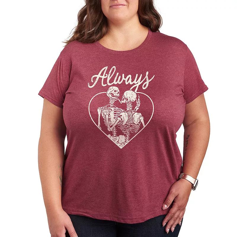 Plus Always Skeletons Graphic Tee, Women's,  Product Image