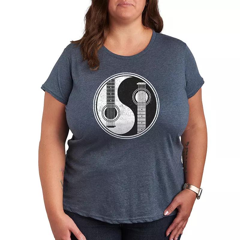 Plus Yin Yang Guitar Graphic Tee, Women's,  Product Image