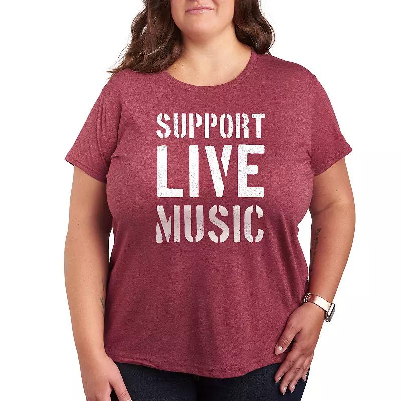 Plus Support Live Music Graphic Tee, Women's,  Product Image
