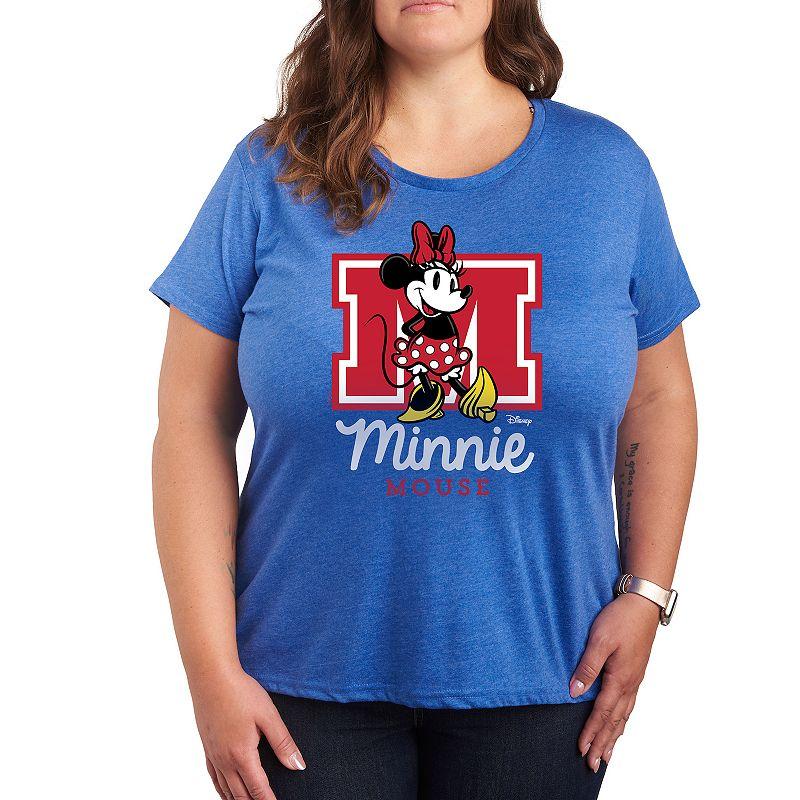 Disney's Minnie Mouse Plus Collegiate Graphic Tee, Women's,  Product Image