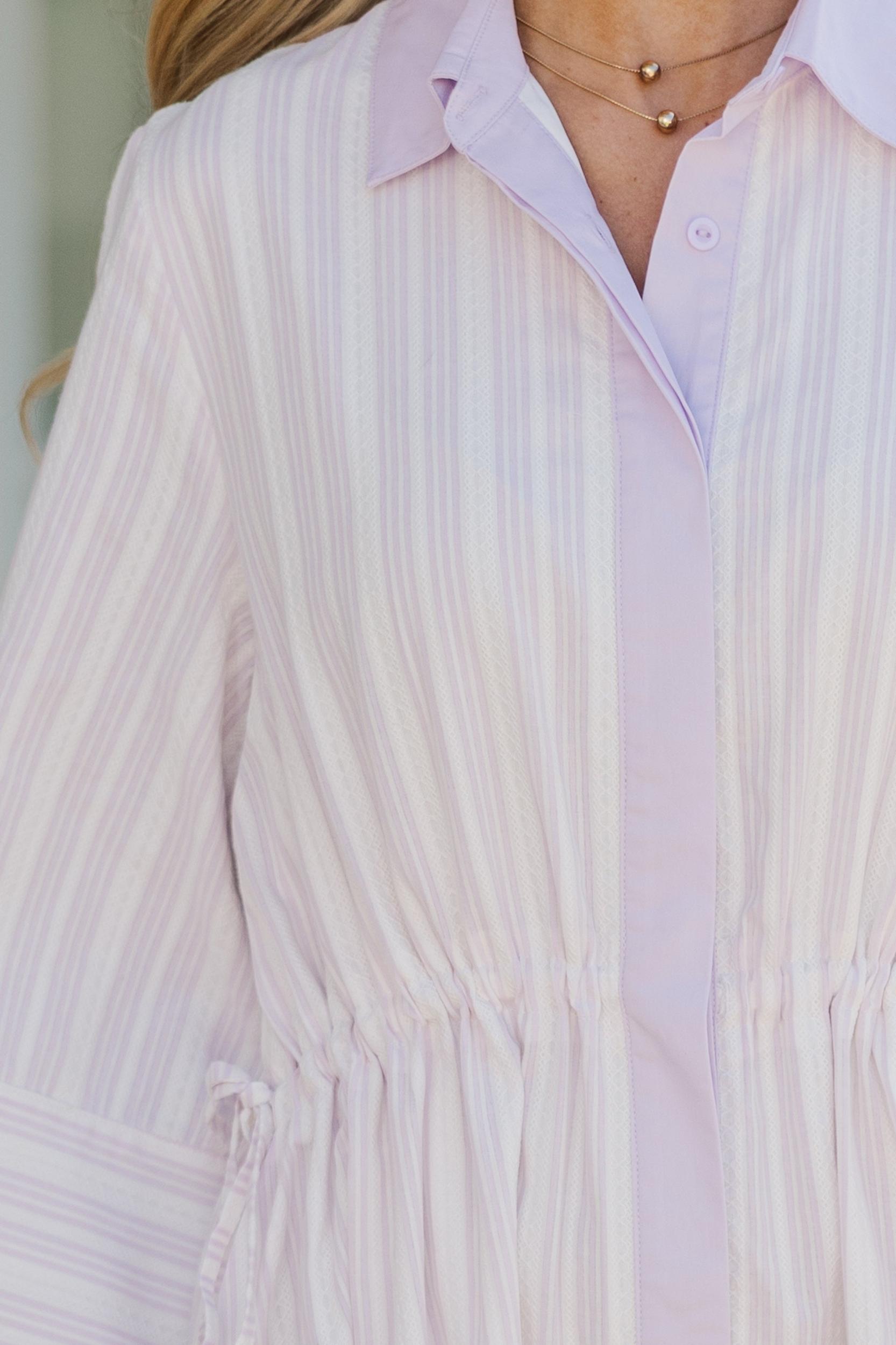 Feeling So Nice Lavender Striped Maxi Dress Female Product Image