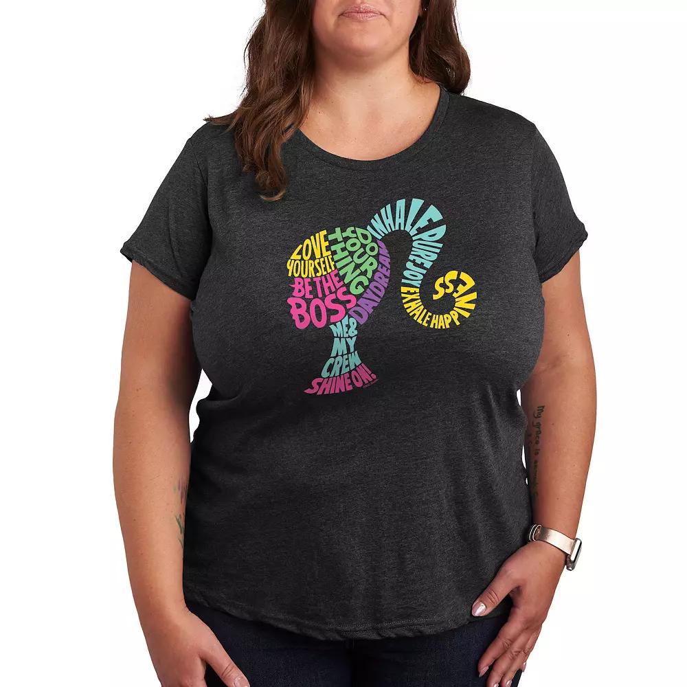 Plus Barbie® Empowering Phrases Graphic Tee, Women's,  Product Image