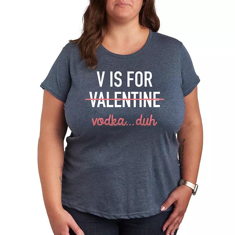 Plus V Is For Vodka Graphic Tee, Women's,  Product Image