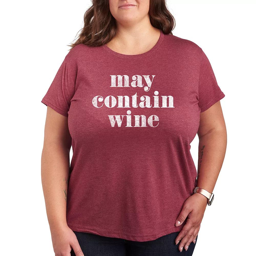 Plus May Contain Wine Graphic Tee, Women's,  Product Image