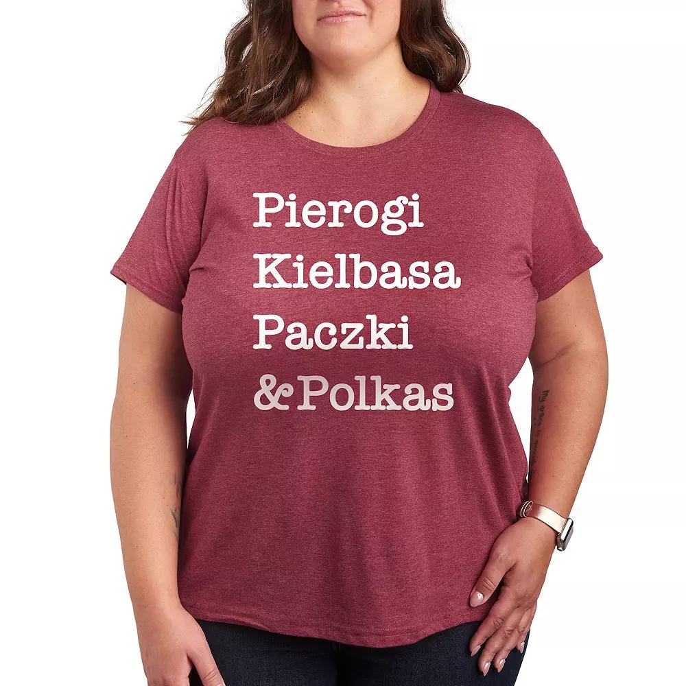 Plus Pierogi Kielbasa Paczki Polkas Graphic Tee, Women's,  Product Image
