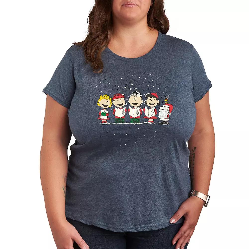 Plus Peanuts Christmas Art Graphic Tee, Women's,  Product Image
