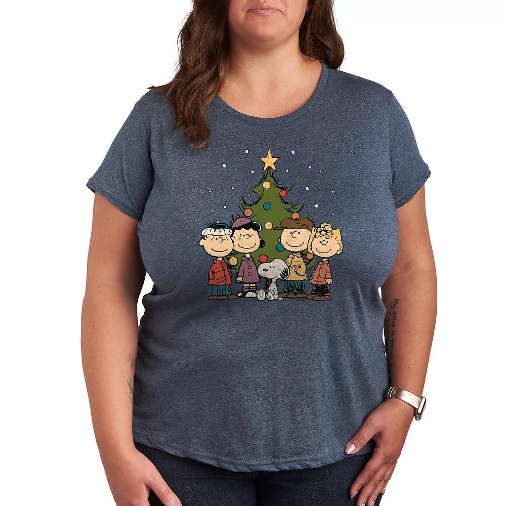 Plus Peanuts Christmas Group Graphic Tee, Women's,  Product Image