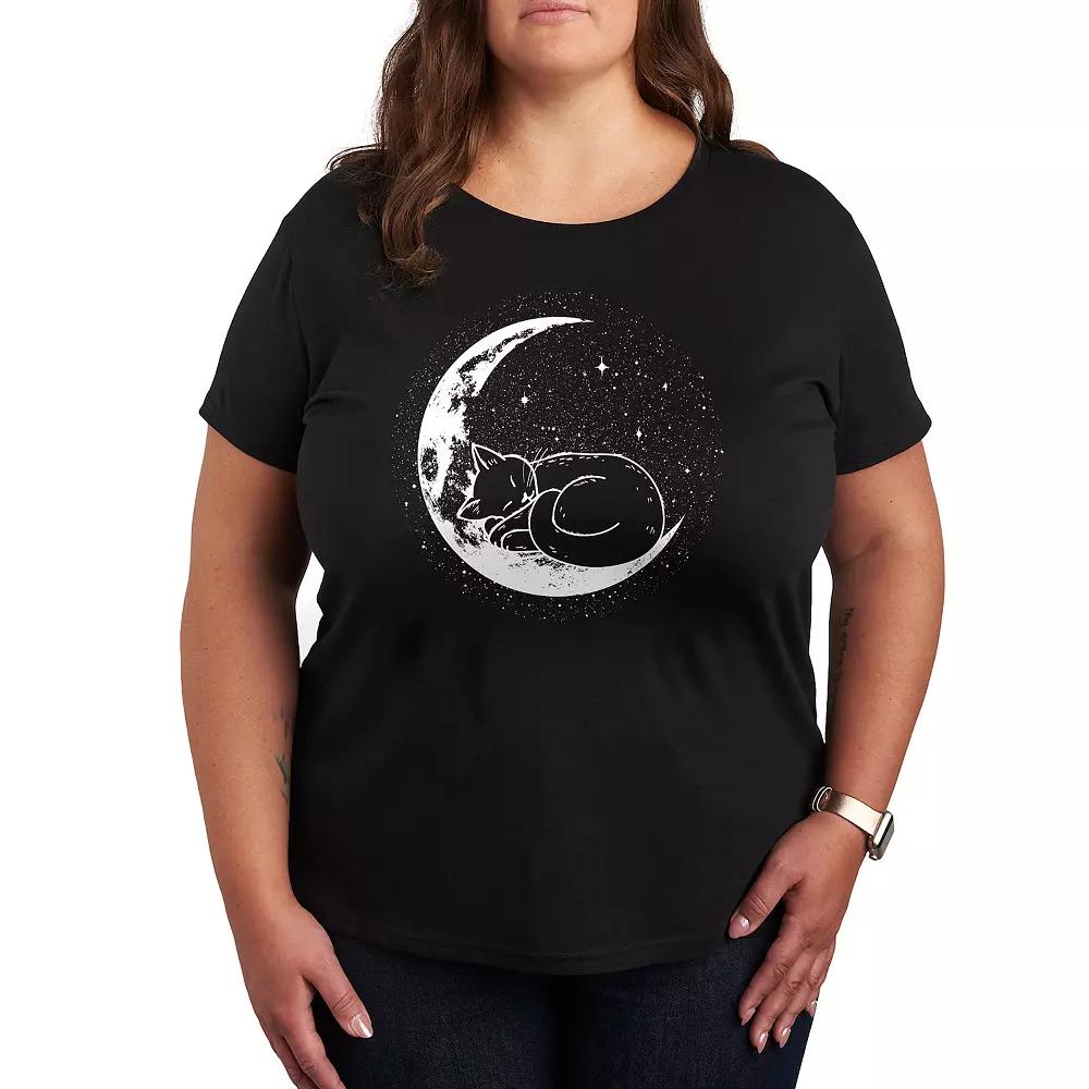 Plus Cat Nap Moon Graphic Tee, Women's,  Product Image