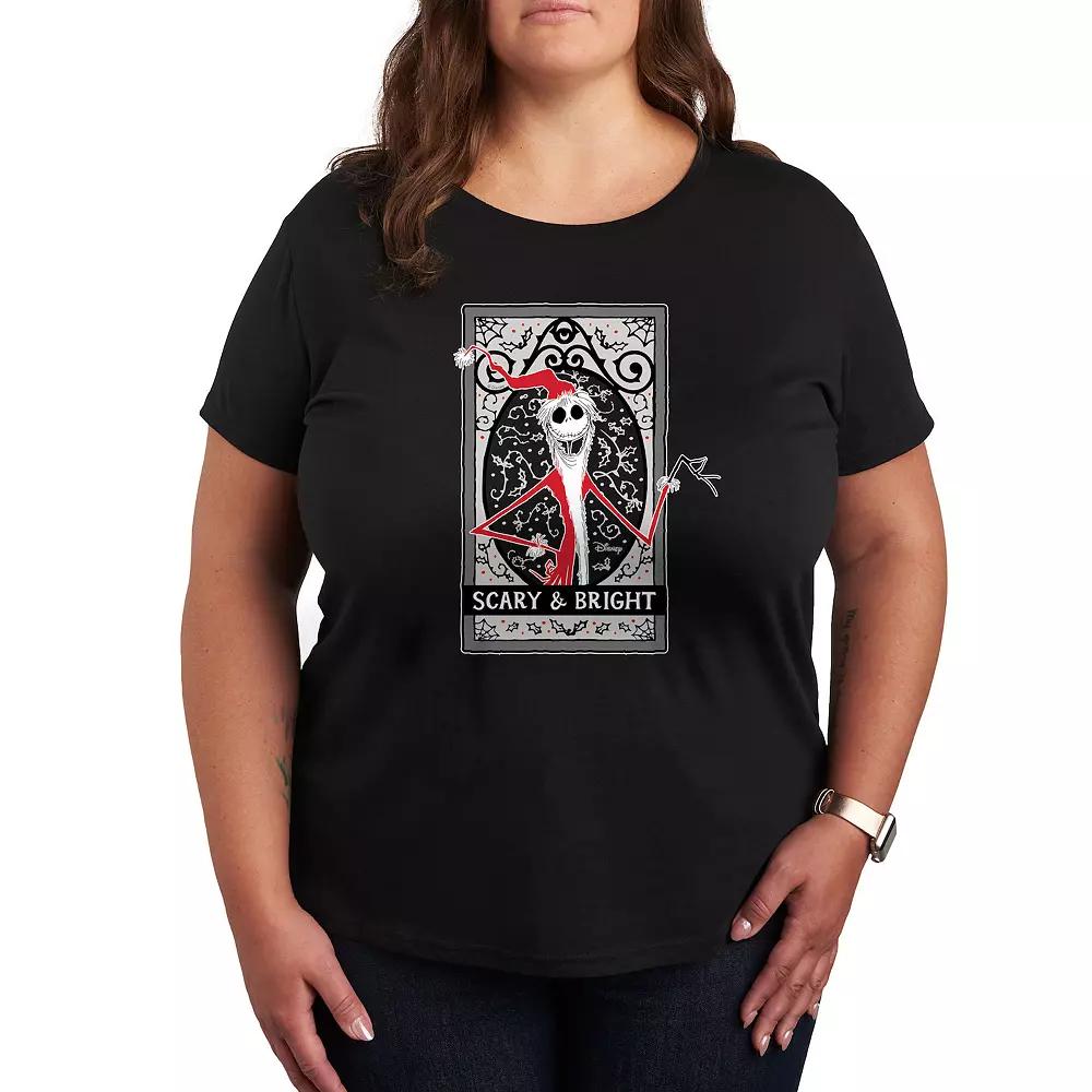 Disney's Nightmare Before Christmas Plus Scary And Bright Graphic Tee, Women's,  Product Image