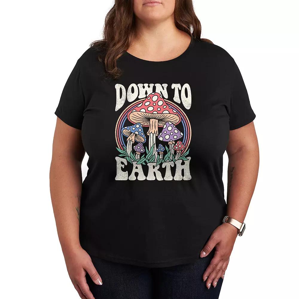 Plus Down To Earth Mushrooms Graphic Tee, Women's,  Product Image