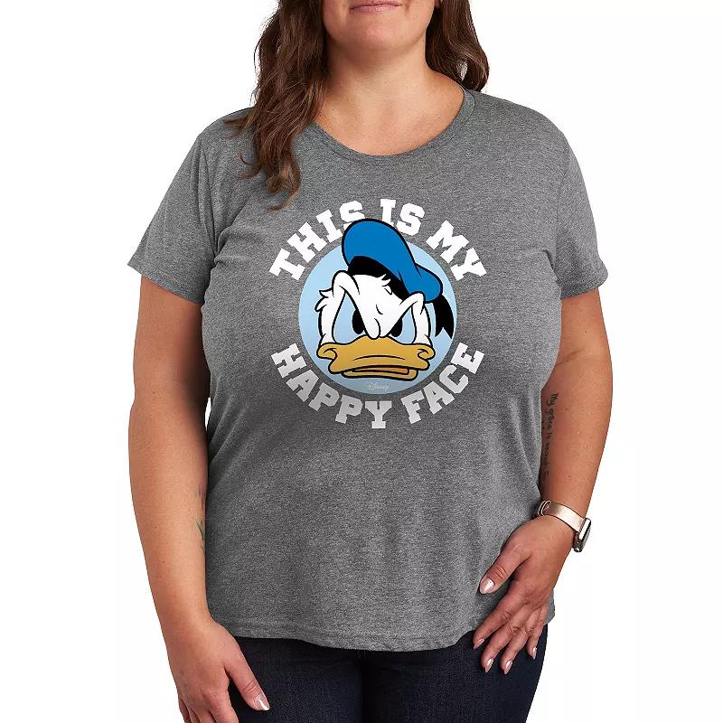 Disney's Donald Duck Plus This Is My Happy Face Graphic Tee, Women's,  Product Image