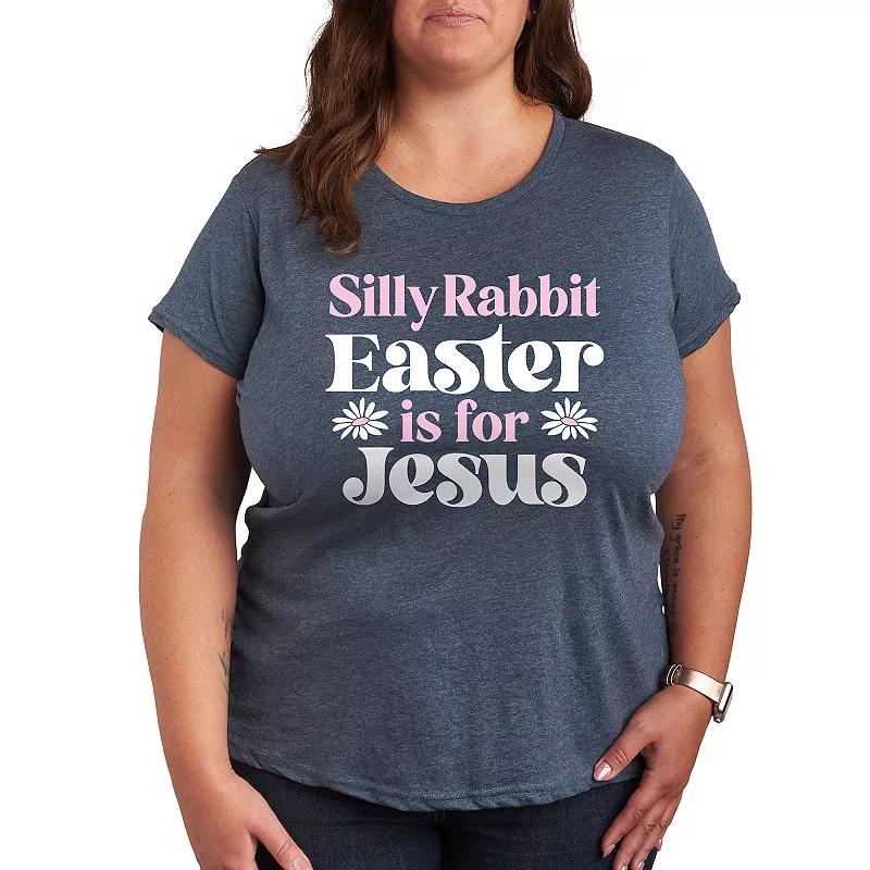 Plus Silly Rabbit Easter Is For Jesus Graphic Tee, Women's,  Product Image