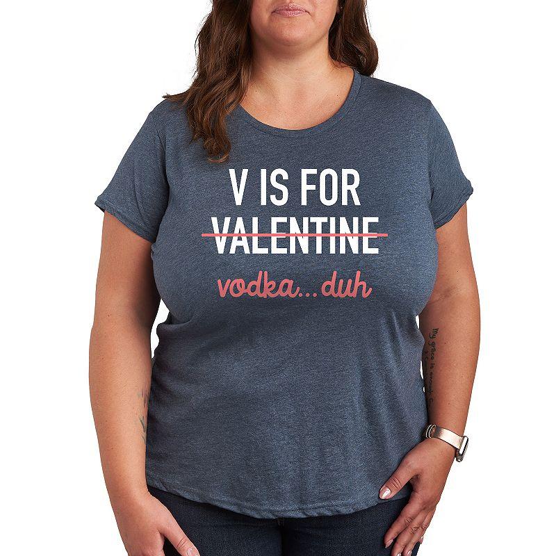 Plus V Is For Vodka Graphic Tee, Women's,  Product Image