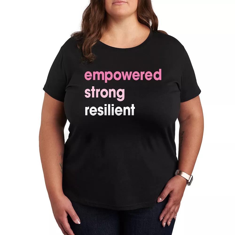 Plus Empowered Strong Resilient Graphic Tee, Women's,  Product Image