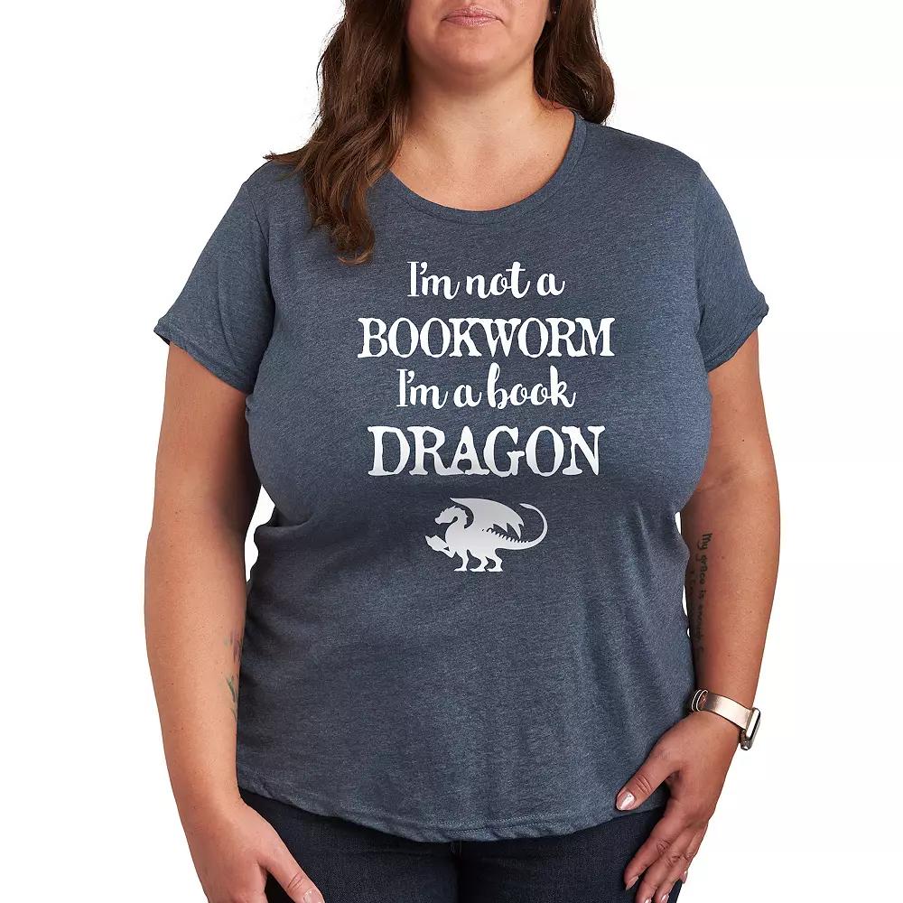 Plus I'm A Book Dragon Graphic Tee, Women's,  Product Image