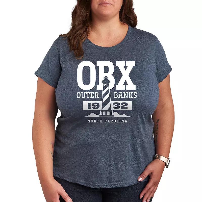 Plus OBX Outer Banks Lighthouse Graphic Tee, Women's,  Product Image