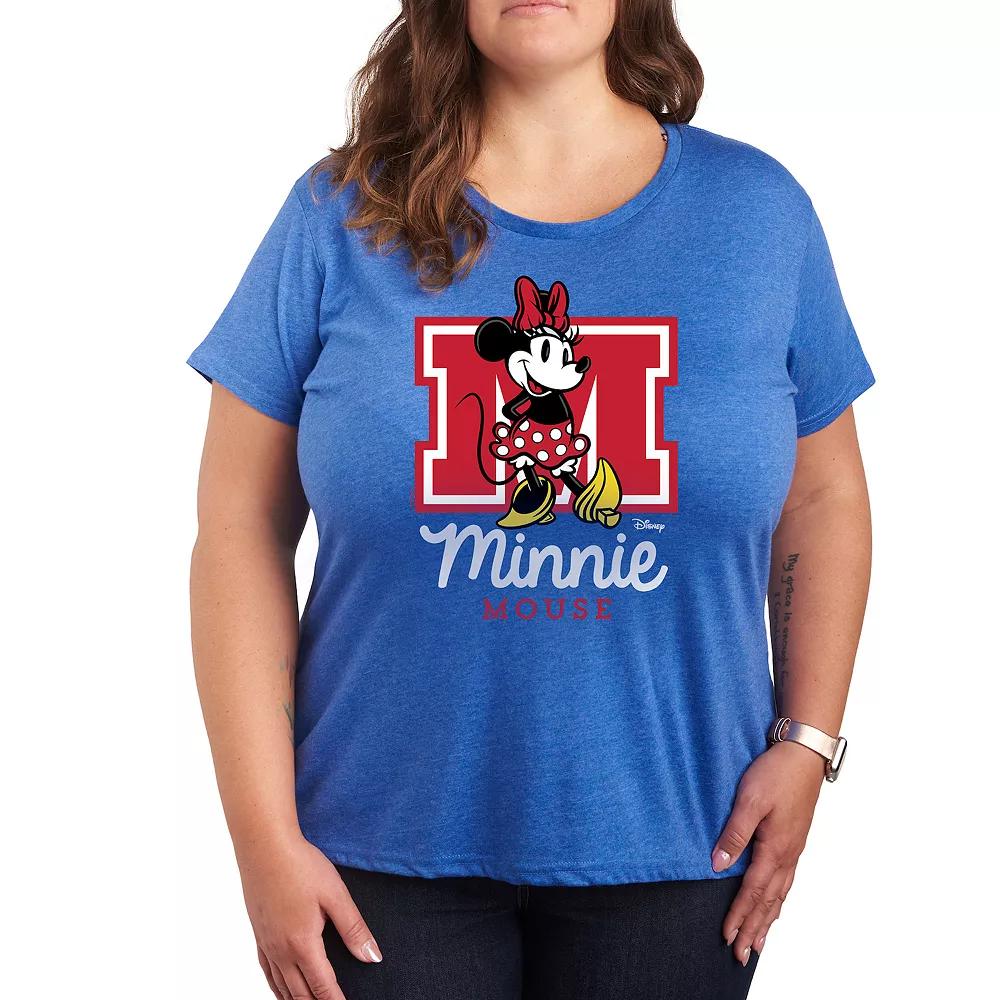 Disney's Minnie Mouse Plus Collegiate Graphic Tee, Women's,  Product Image