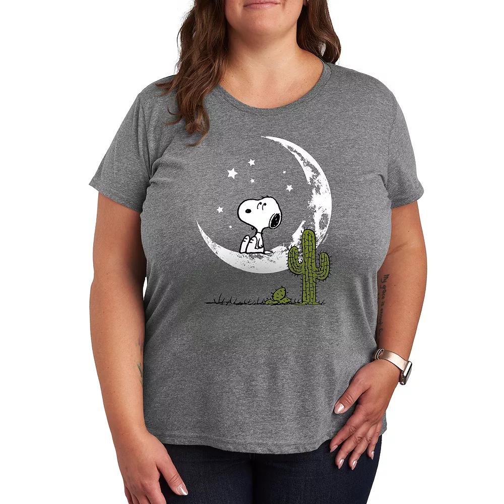 Plus Peanuts Snoopy Desert On Moon Graphic Tee, Women's,  Product Image