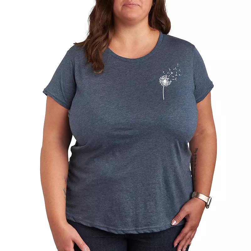 Plus Let It Bee Graphic Tee, Womens Grey Blue Product Image