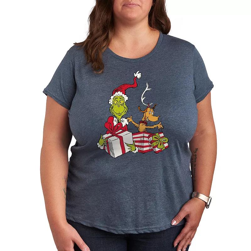 Plus Dr. Seuss The Grinch Max and Grinch Graphic Tee, Women's,  Product Image