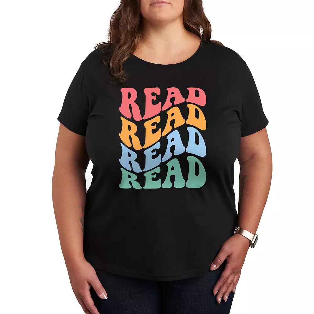 Plus Read Retro Stacked Graphic Tee, Women's,  Product Image