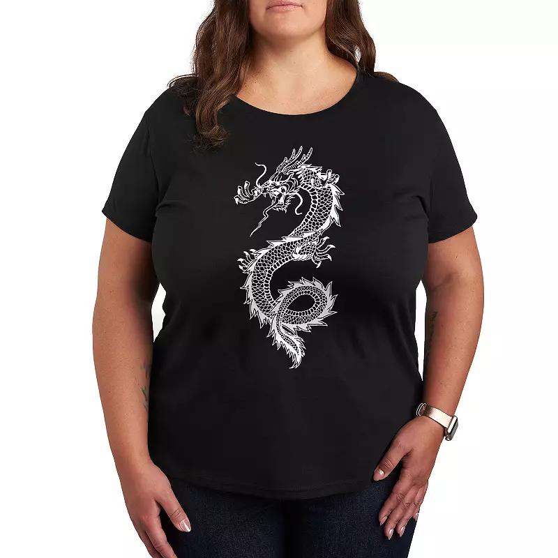 Plus Chinese Dragon Graphic Tee, Women's,  Product Image