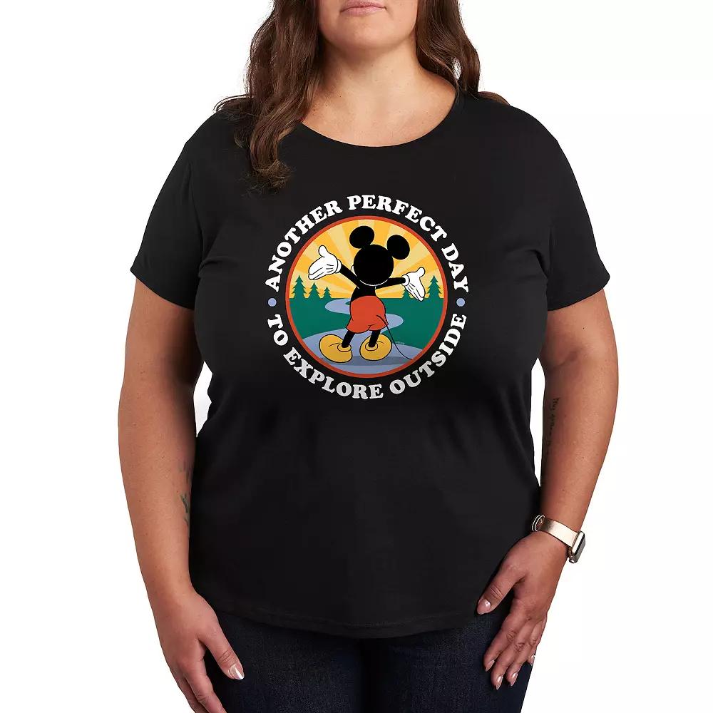 Disney's Mickey Mouse Plus Explore Outside Graphic Tee, Women's,  Product Image