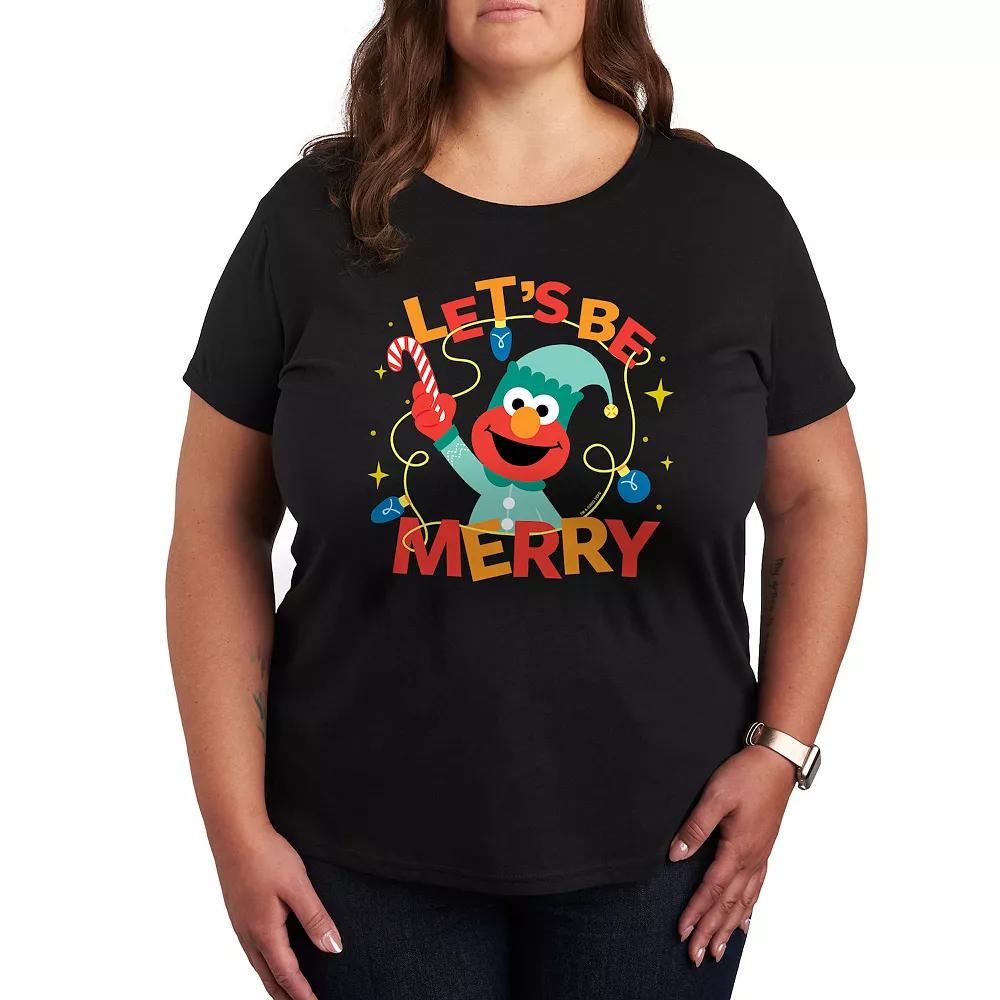 Plus Sesame Street Let's Be Merry Elmo Graphic Tee, Women's,  Product Image