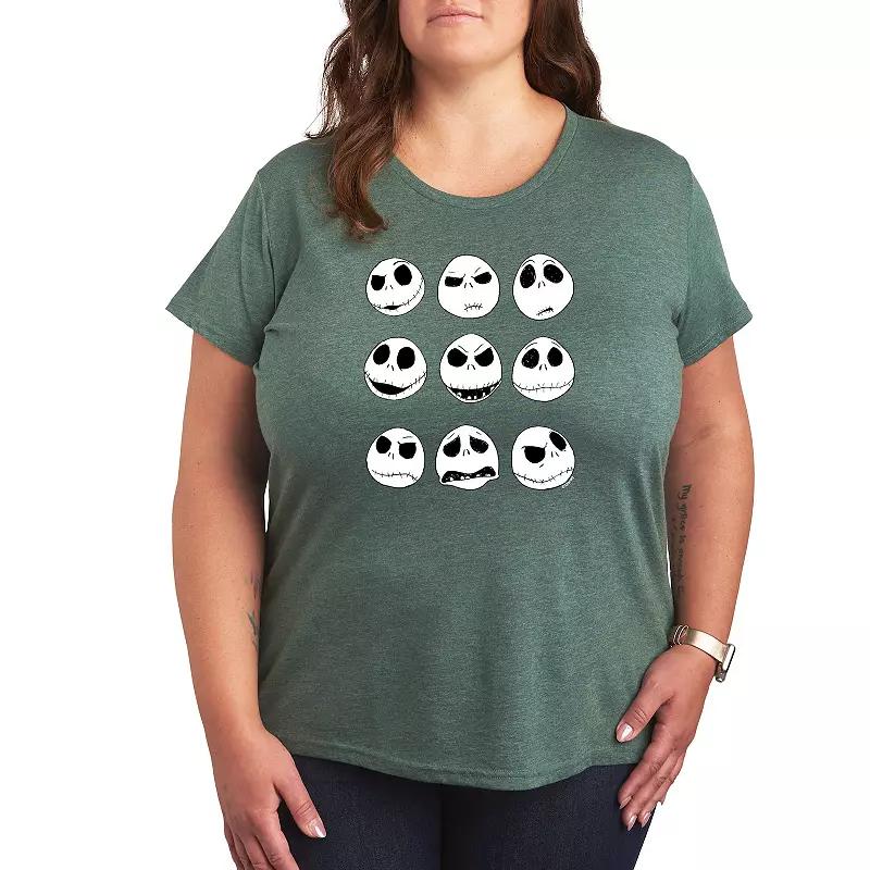 Disney's Nightmare Before Christmas Plus Jack Faces Graphic Tee, Women's,  Product Image