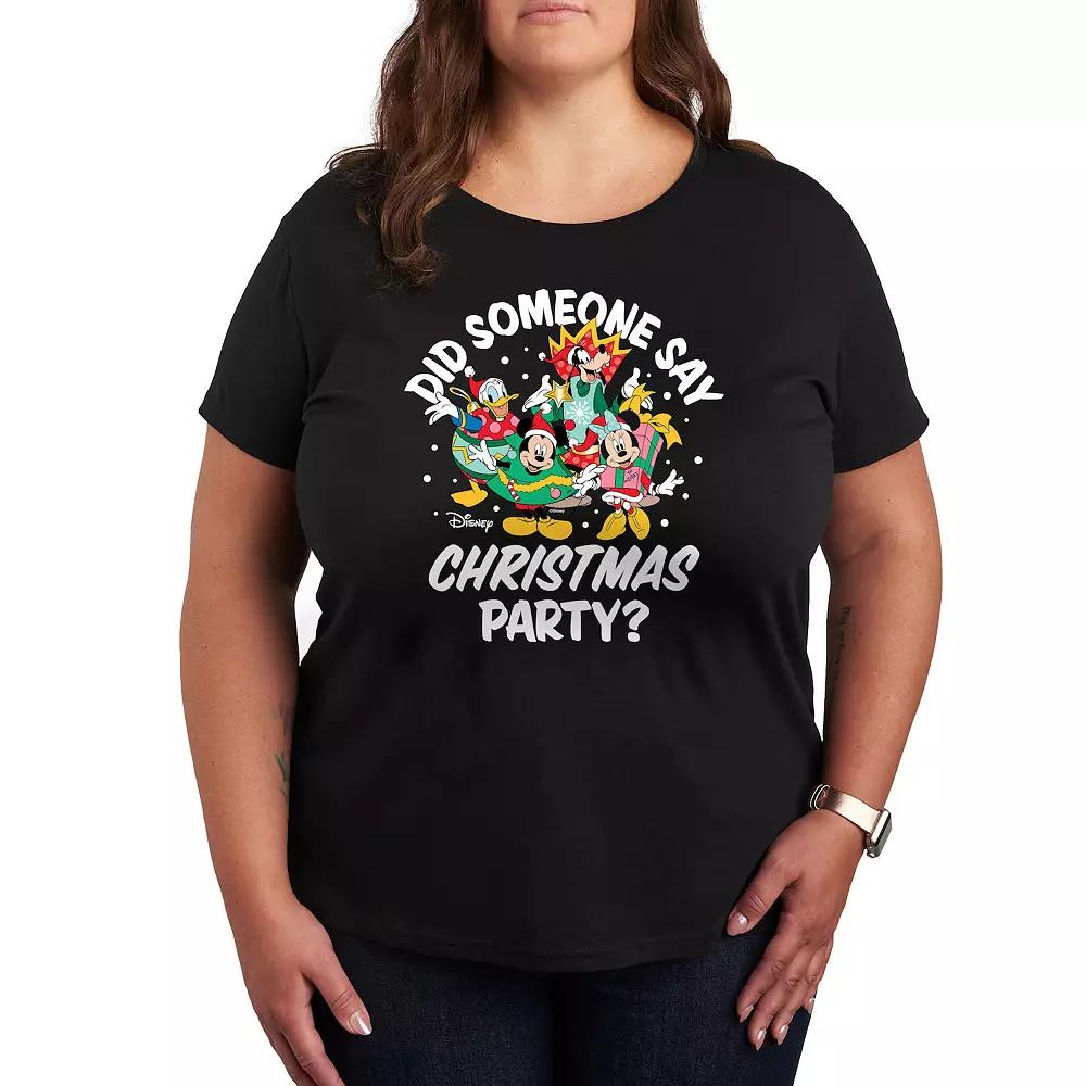 Disney's Mickey Mouse & Friends Plus Christmas Party Graphic Tee, Women's,  Product Image