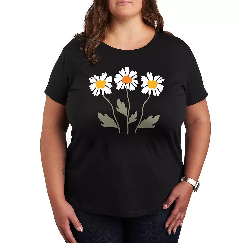 Plus Retro Daisies Graphic Tee, Women's,  Product Image
