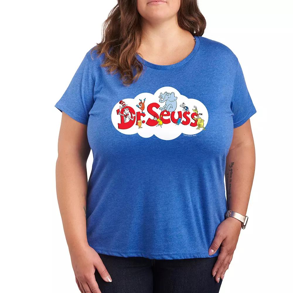 Plus Dr. Seuss Cloud Logo Graphic Tee, Women's,  Product Image