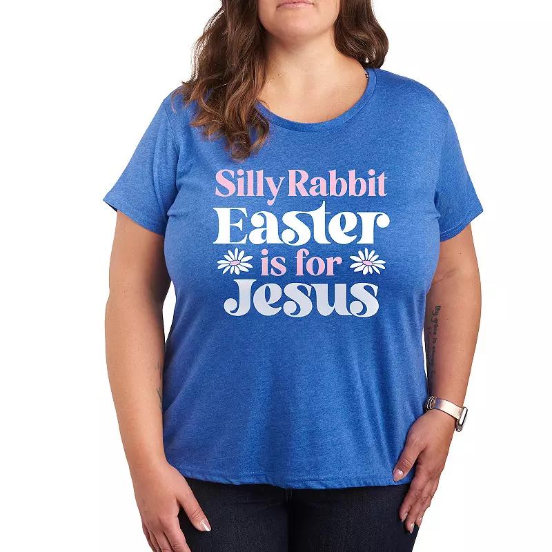 Plus Silly Rabbit Easter Is For Jesus Graphic Tee, Women's,  Product Image