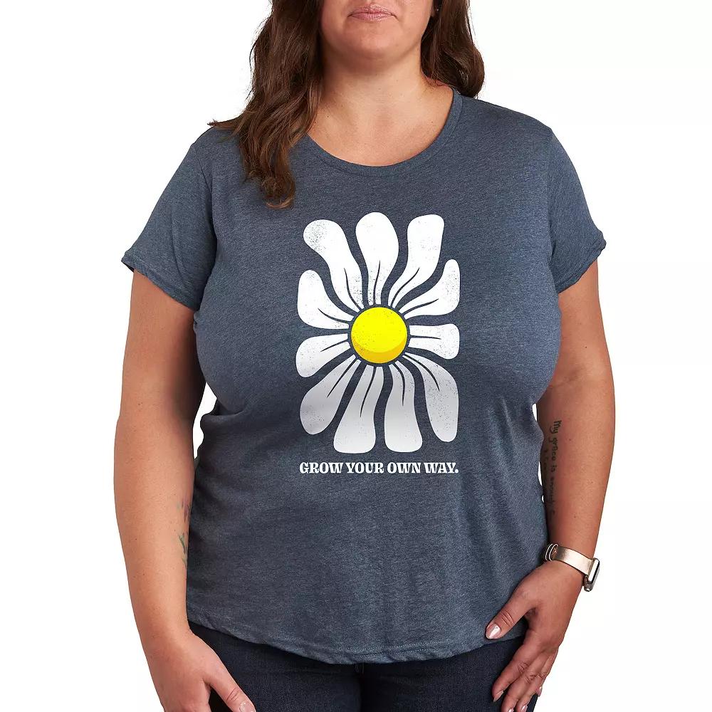 Plus Grow Your Own Way Daisy Graphic Tee, Women's,  Product Image