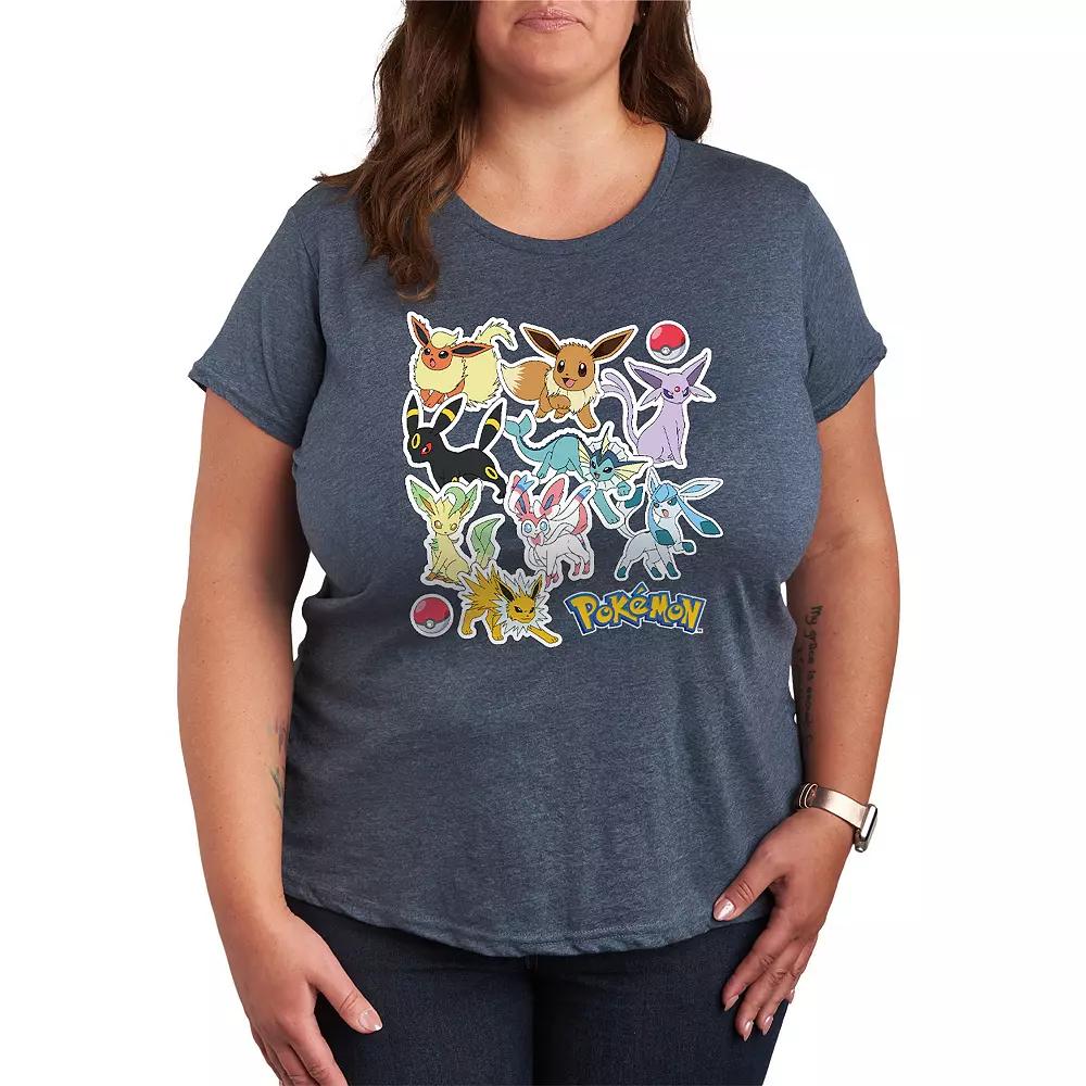 Women's Pokemon Eeveelution Stickers Tee,  Product Image