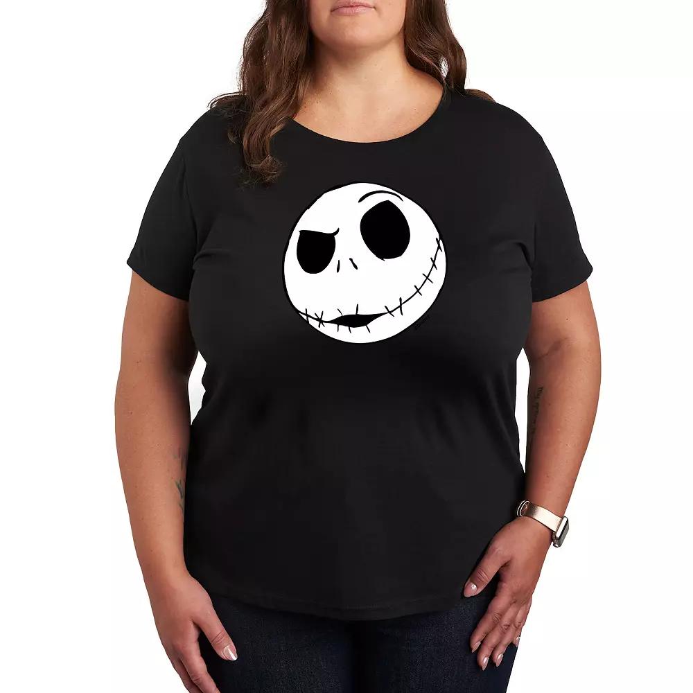 Disney's Nightmare Before Christmas Plus Jack Face Graphic Tee, Women's,  Product Image