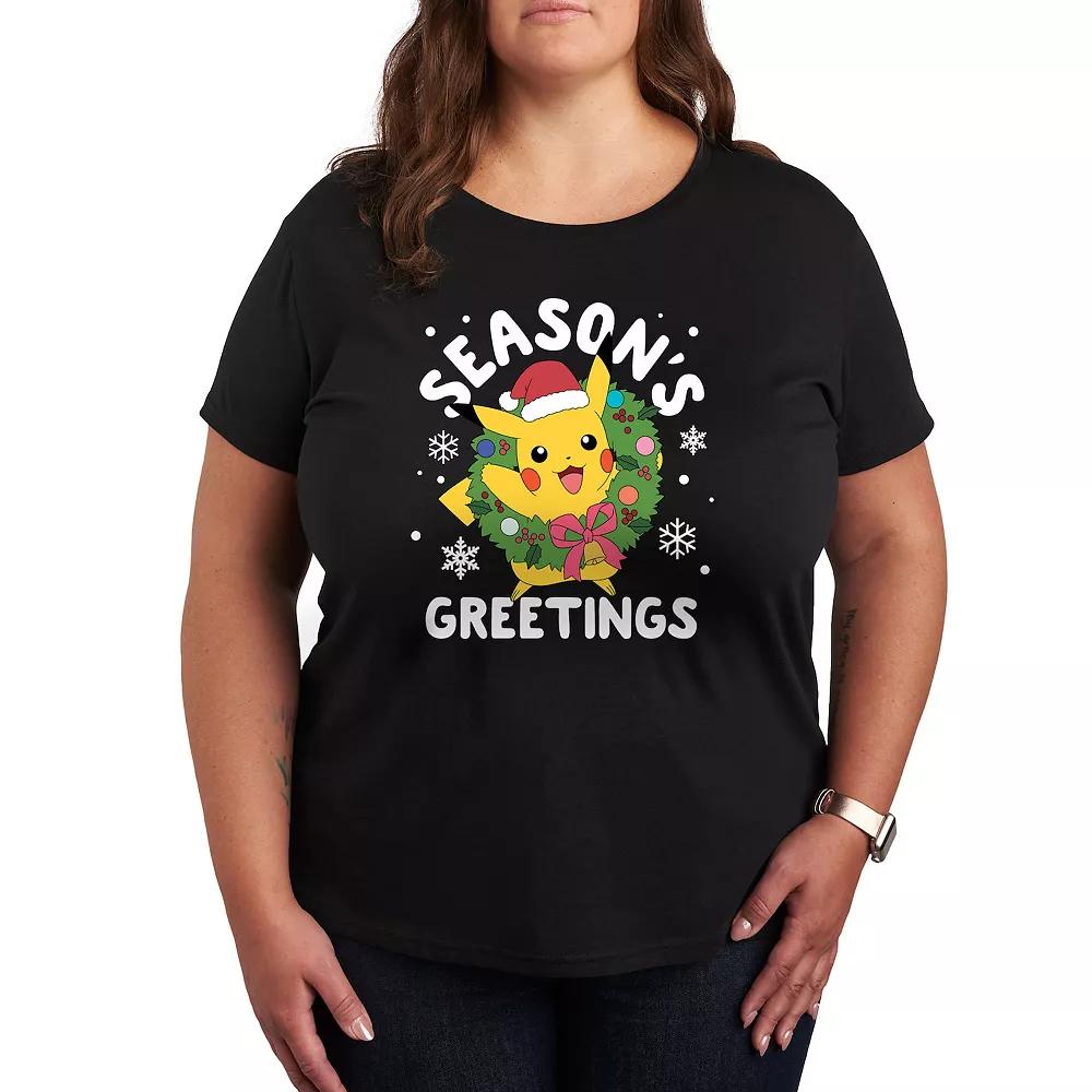 Plus Pokemon Seasons Greetings Graphic Tee, Women's,  Product Image