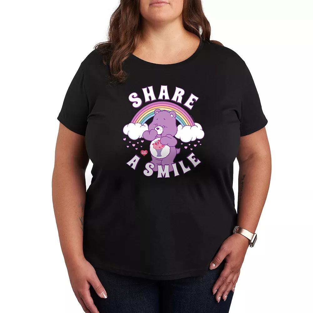 Plus Care Bears Share A Smile Graphic Tee, Women's,  Product Image